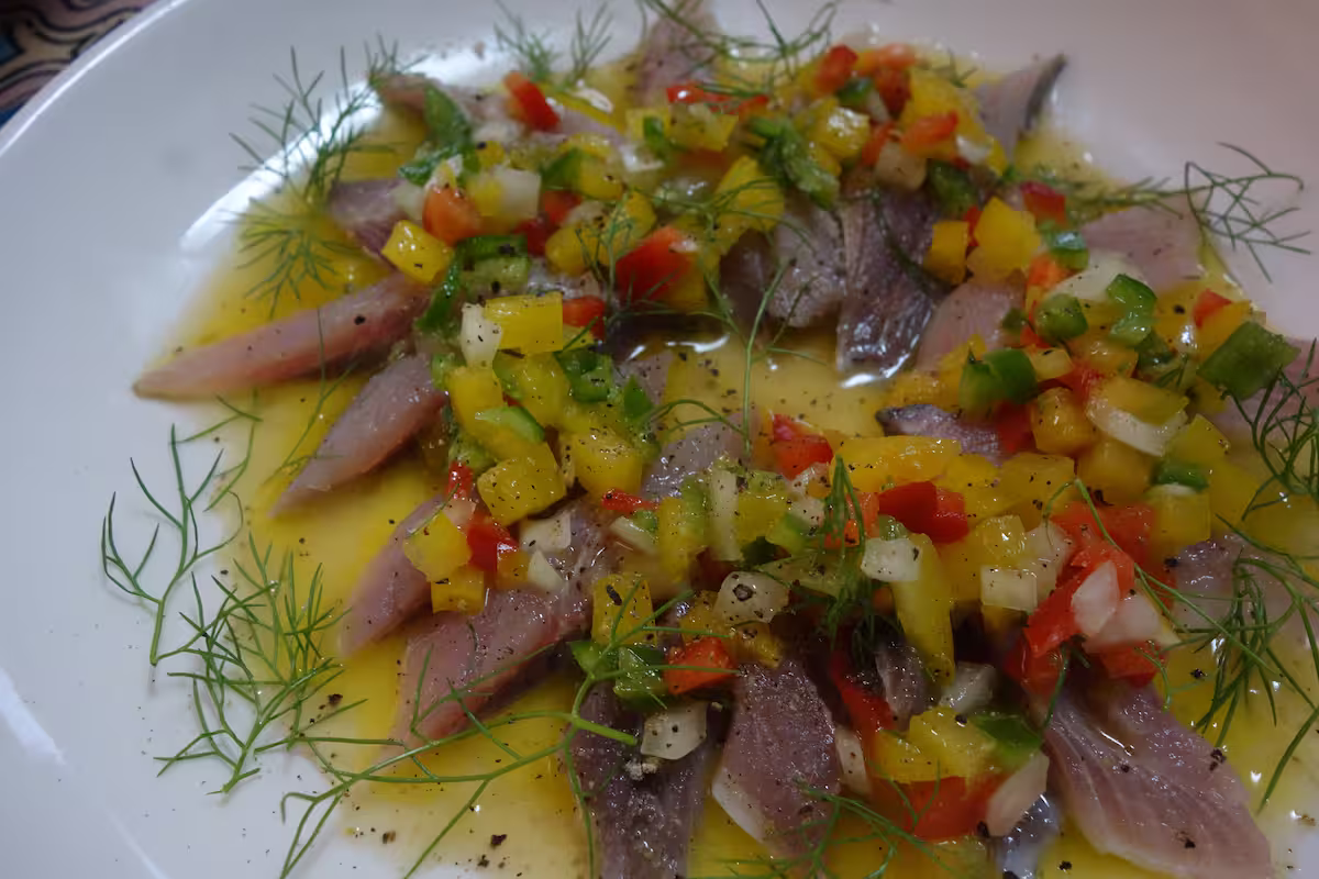パプリカとライムのビネグレットいわし|Sardinas en Vinagreta de Pimientos y Lima